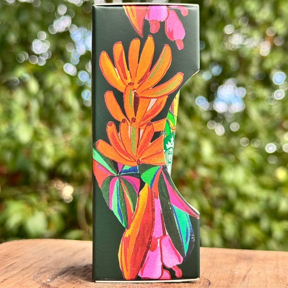 🌿 RARE Starbucks x Farm Rio Cold Cup Keychain Limited Ed. Tropical Banana Print - Picture 5 of 6